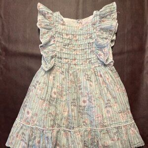 Shabby Chic Blue/ Green Floral Print Dress Size 2